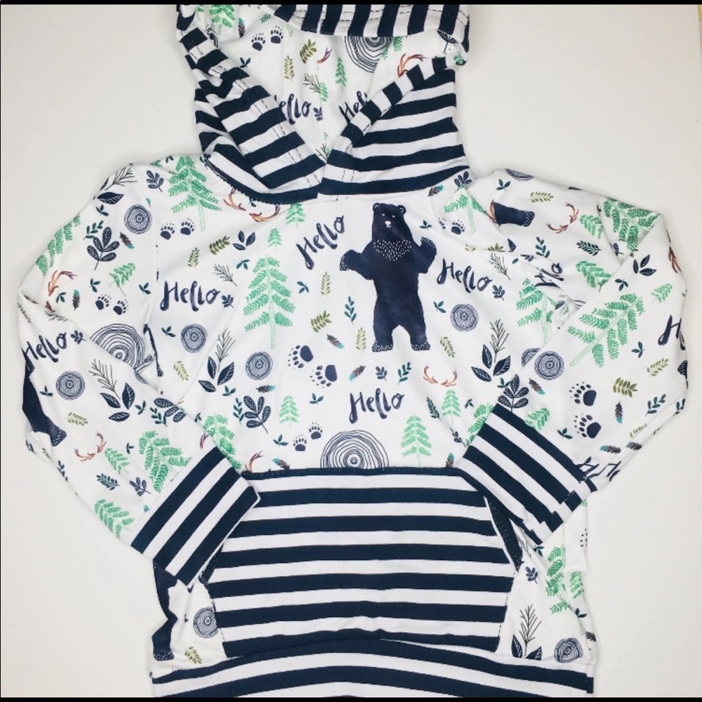 Kids Unisex Bear Hoodie